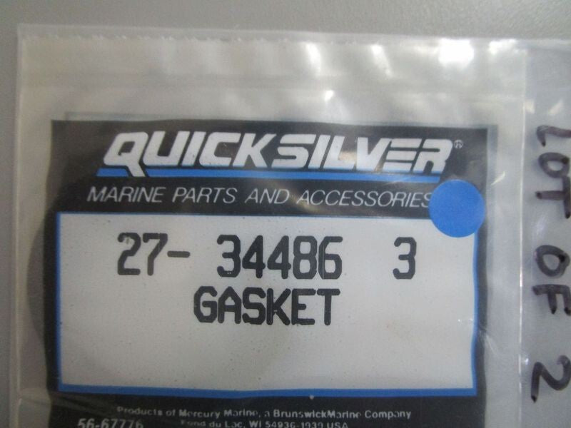 *NEW OEM* (LOT OF 2) 0770 Mercury Quicksilver Gasket 27-344863