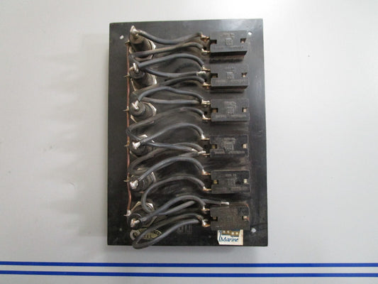 *NEW* 0810 Marine Boat 6 Gang Bakelite Plate Switch Panel w/ Toggle