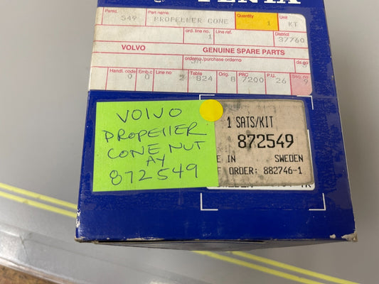 *NEW OEM* 0720 Volvo Penta Propeller Cone Nut Assembly 872549