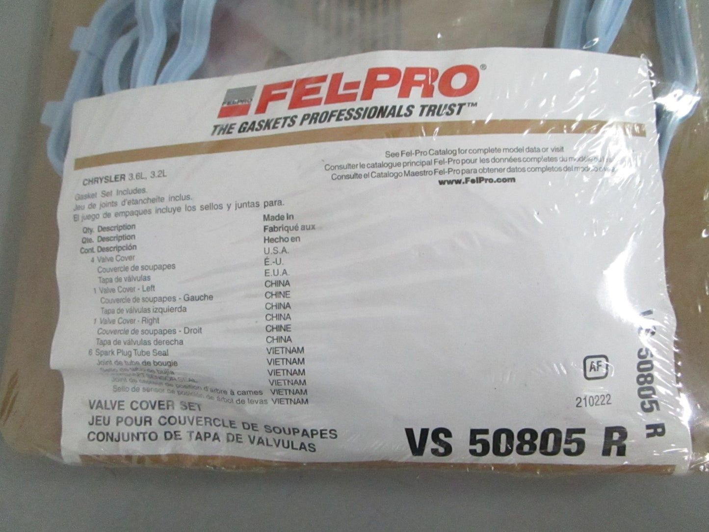 *NEW* 0820 Fel-Pro Valve Cover Gasket Set VS50805R