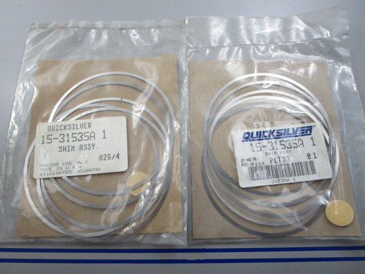 *NEW OEM* (LOT OF 2) 0810 Mercury Quicksilver Shim Assembly 15-31535A 1
