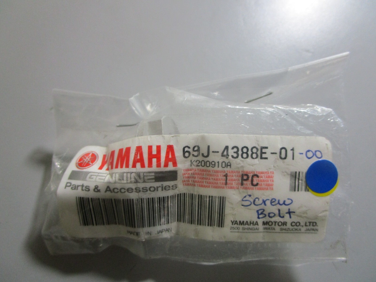 *NEW OEM* 0720 Yamaha Screw Bolt 69J-4388E-01-00