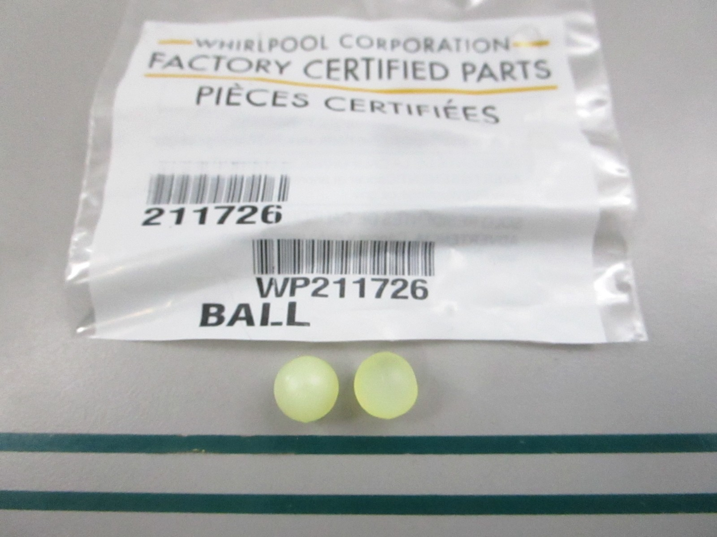 NEW OEM (LOT OF 2) WP211726 Whirlpool Ball 0810