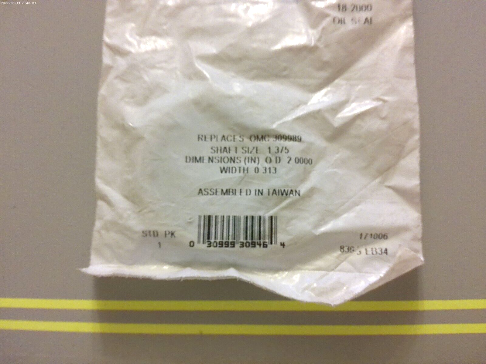 *NEW* 0810 Sierra Oil Seal 18-2000 Replaces: OMC 309989 0309989