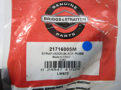 *NEW OEM* 0810 Briggs & Stratton Black Rubber Hood Strap 2171600SM
