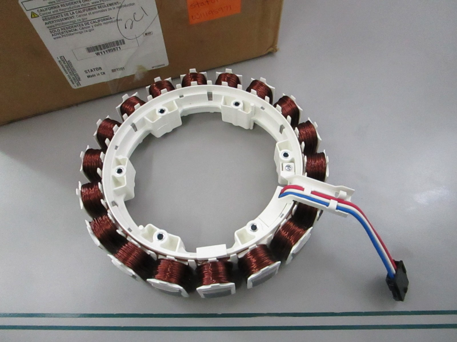 NEW OEM W11195971 Whirlpool Stator 0810