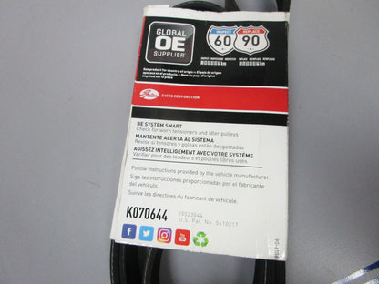 NEW K070644 Gates Micro-V 15/16" x 65" Serpentine Belt 0720