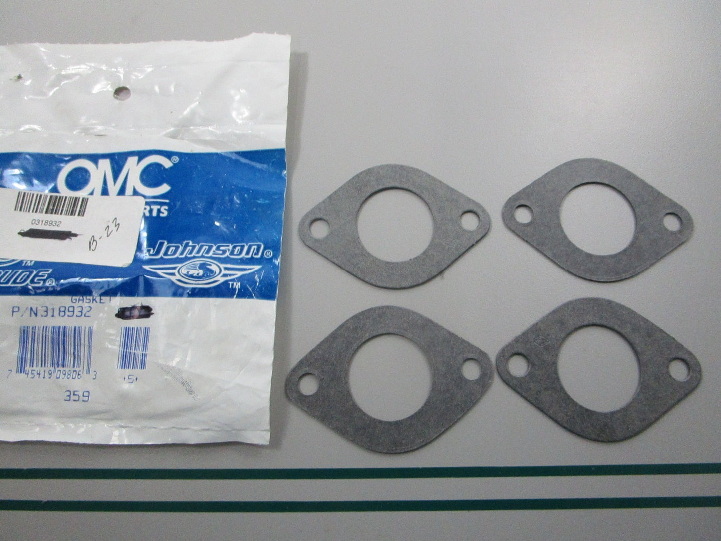 NEW OEM (LOT OF 4) 318932 0318932 OMC Johnson Evinrude Gasket 0810