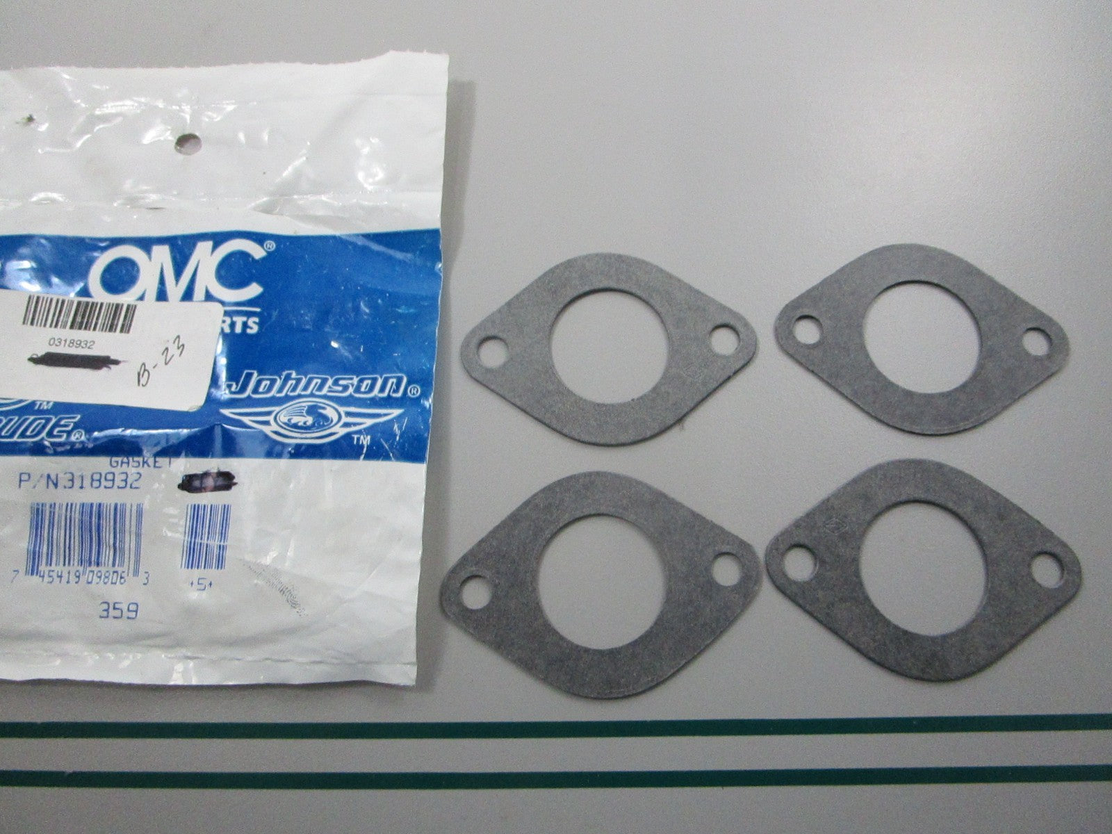 NEW OEM (LOT OF 4) 318932 0318932 OMC Johnson Evinrude Gasket 0810