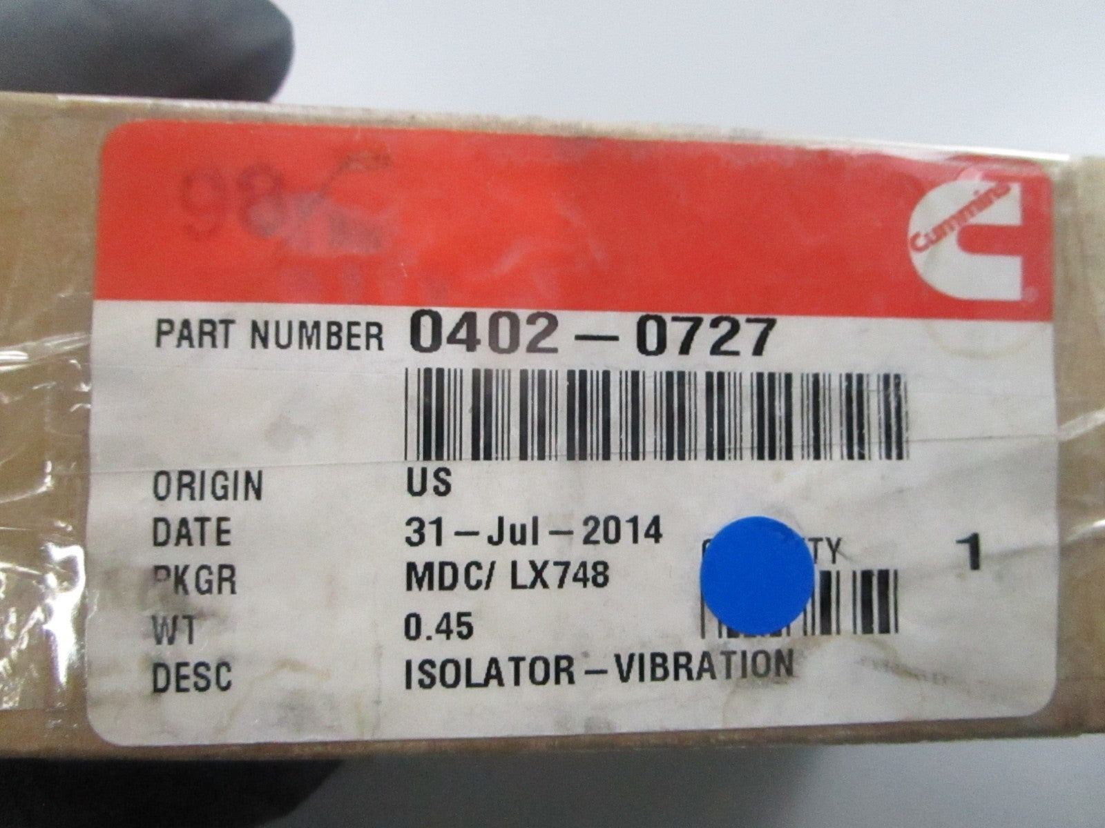 *NEW OEM* 0810 Onan Vibration Isolator 0402-0727