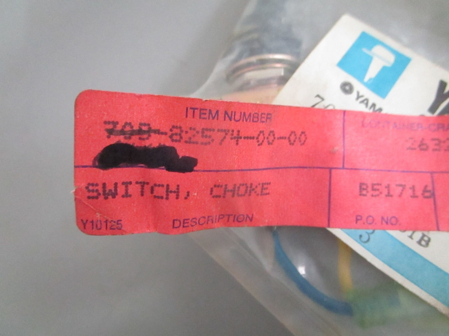 NEW OEM 703-82574-00-00 Yamaha Choke Switch 0820