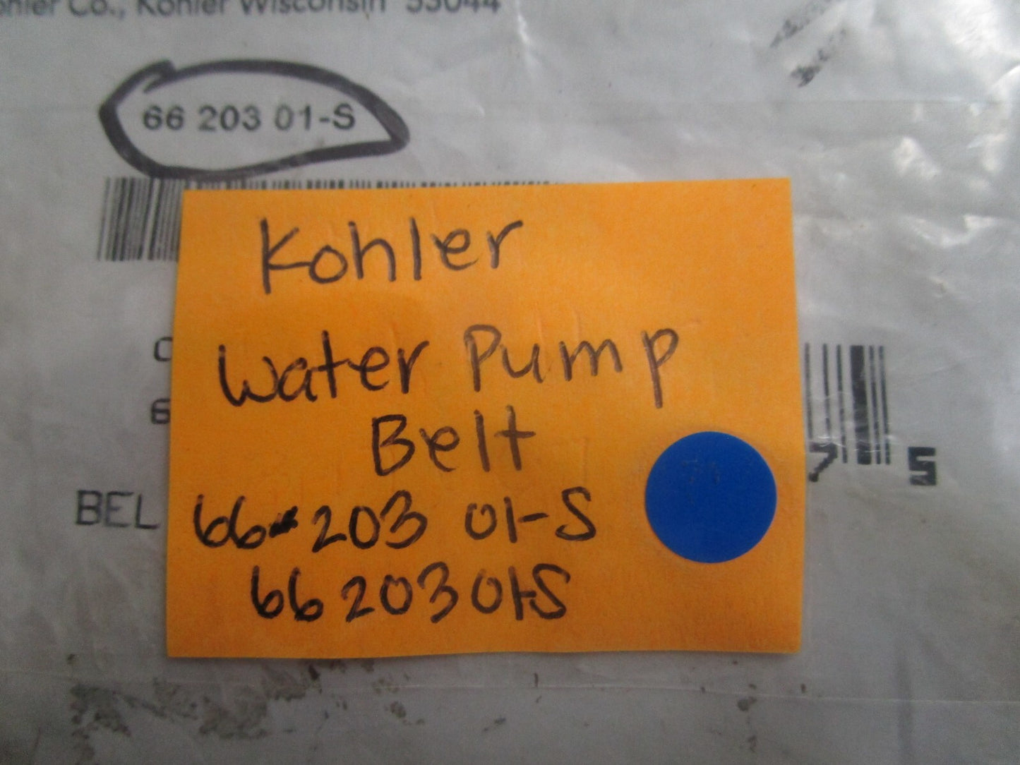 *NEW OEM* 0810 Kohler Water Pump Belt 66-20301-S 6620301S