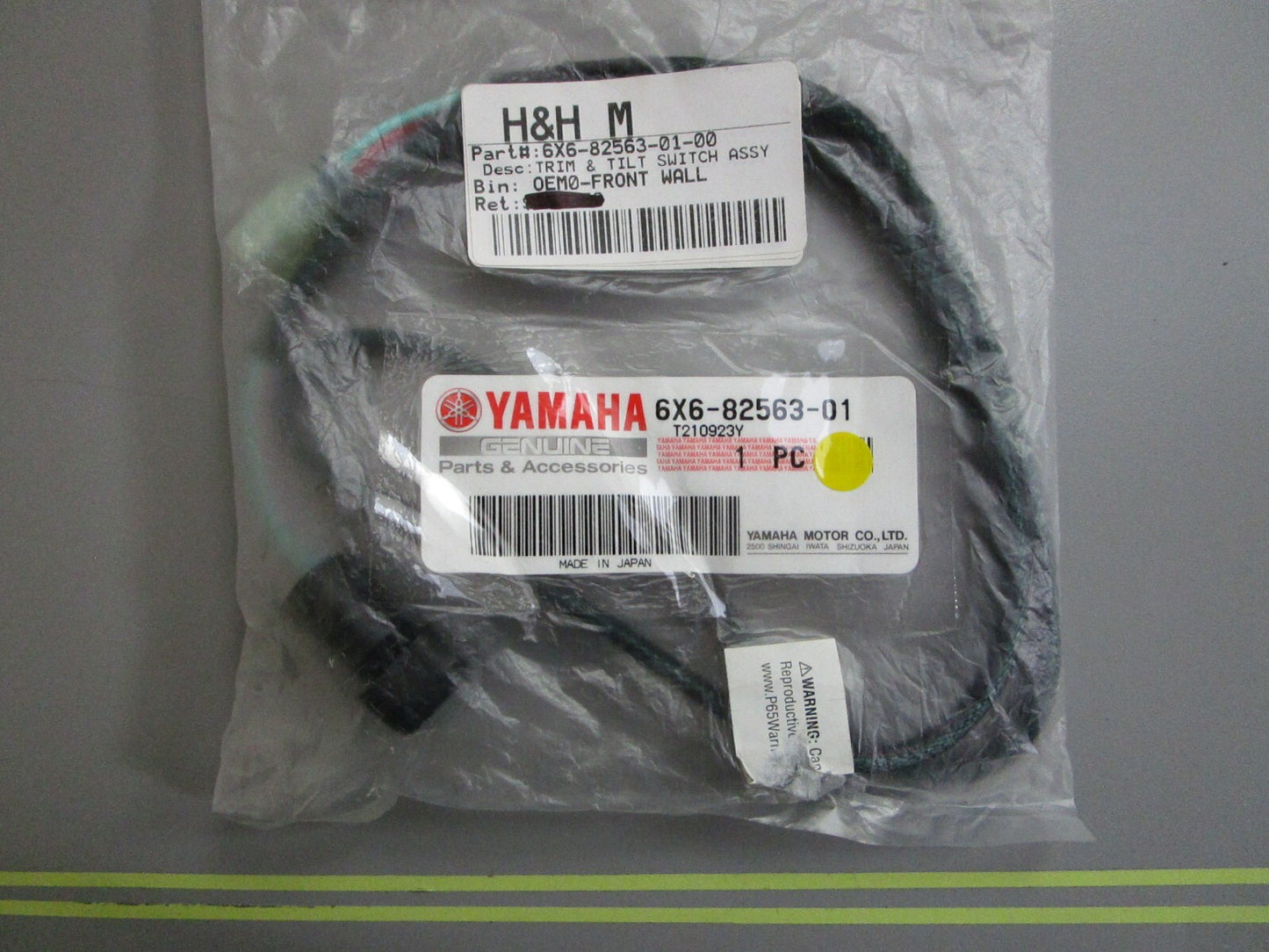 *NEW OEM* 0820 Yamaha Trim & Tilt Switch Assy 6X6-82563-01-00