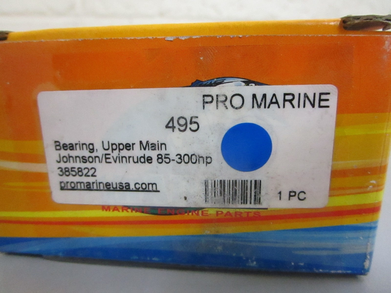 *NEW* 0820 Pro Marine Upper Main Bearing 495 For: Evinrude 85-300HP 385822