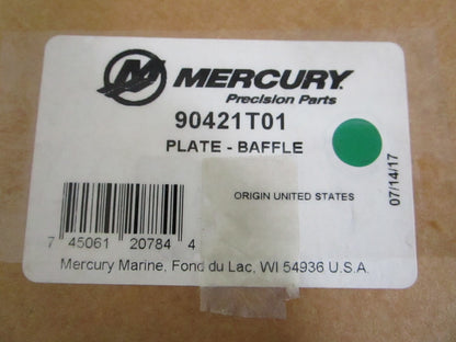 NEW OEM 90421T01 Mercury Quicksilver Baffle Plate 0820