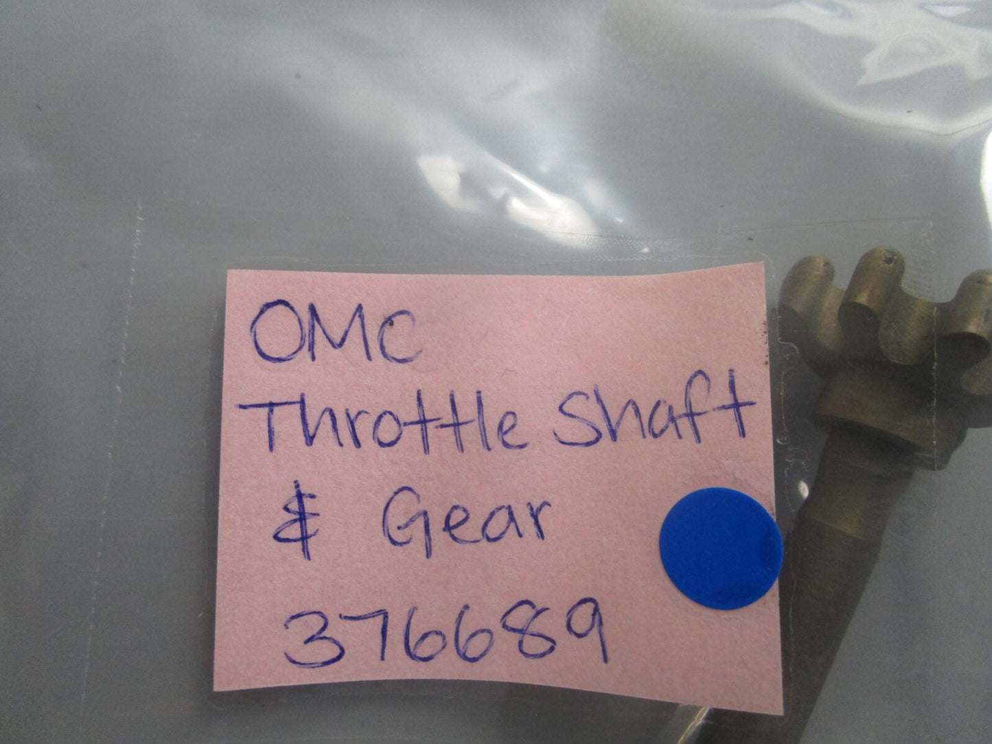 *NEW OEM* 0810 OMC Johnson Evinrude Throttle Shaft & Gear 376689 0376689