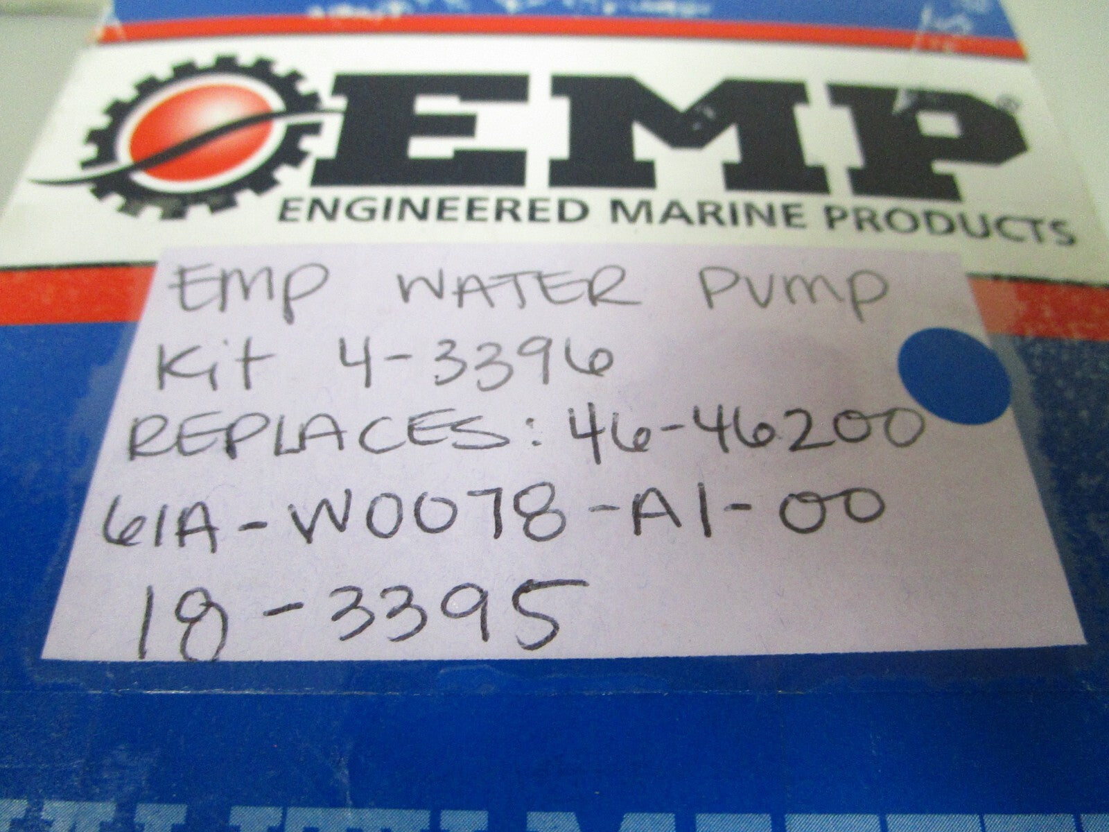 *NEW* 0720 EMP Water Pump Kit 4-3396 Replaces: 46-46200 61A-W0078-A1-00 18-3395