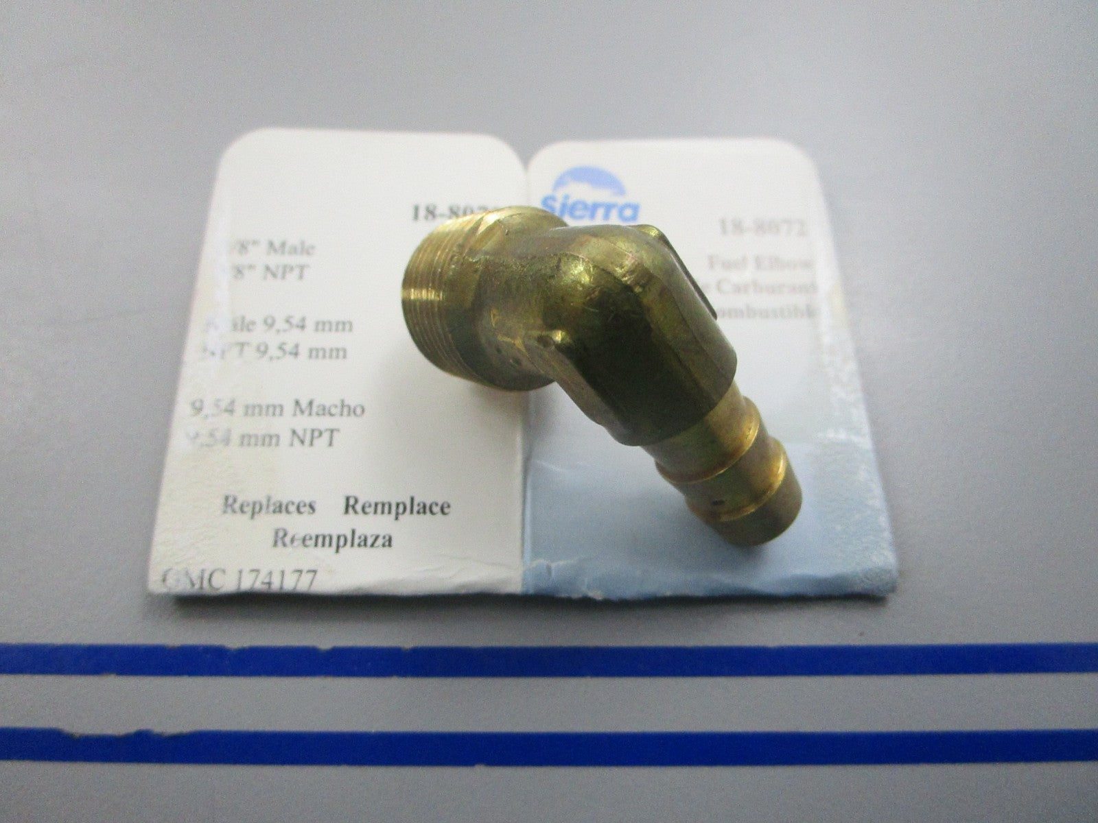 NEW 18-8072 Replaces: OMC 174177 0174177 Sierra Fuel Elbow 0810