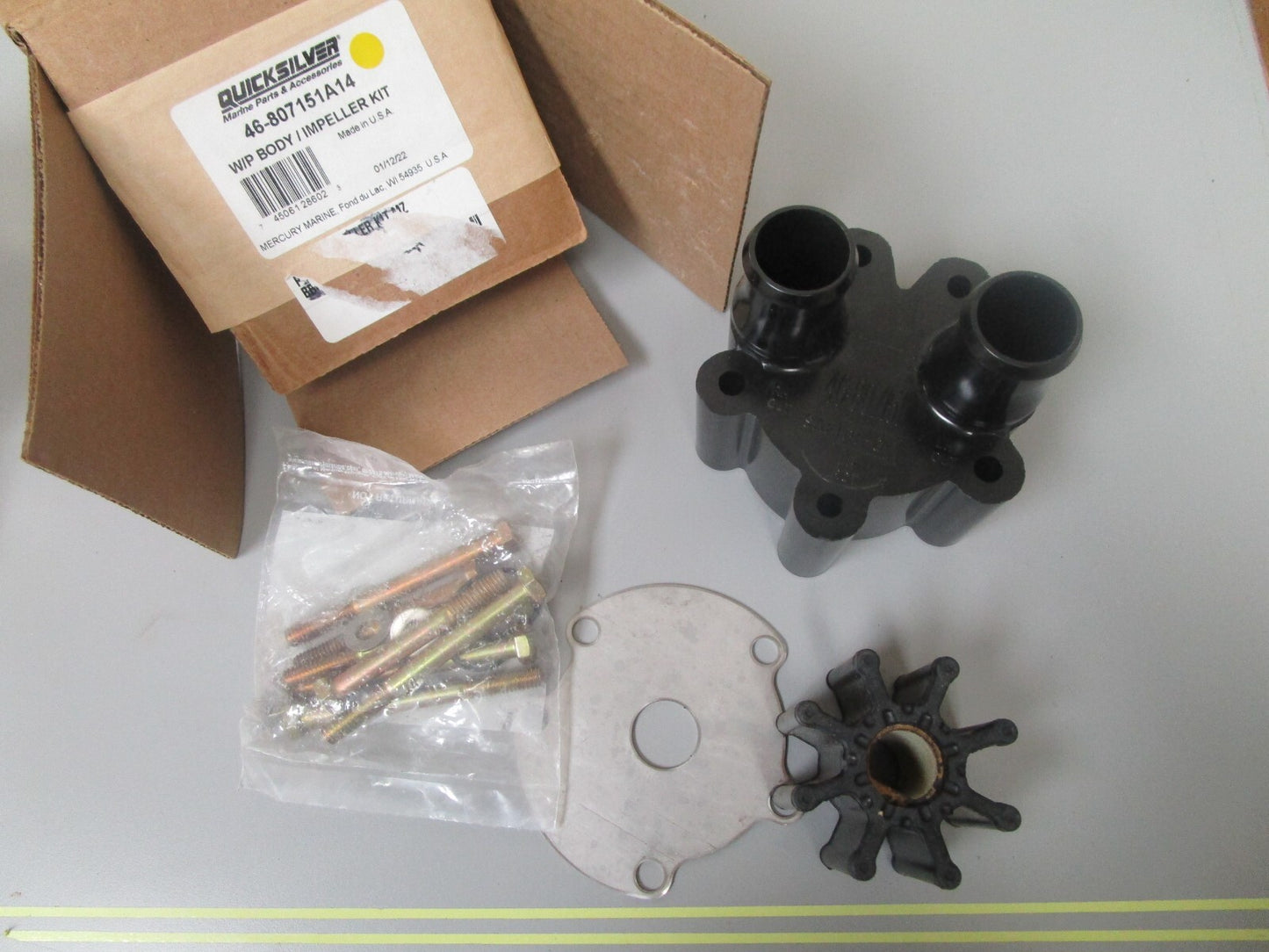 *NEW OEM* 0720 Mercury Quicksilver Water Pump Impeller Body Kit 46-807151A14