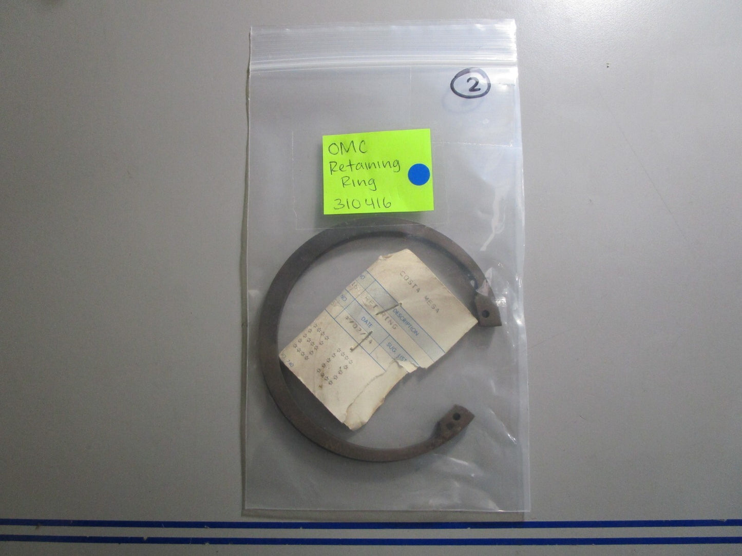 *NEW OEM* 0810 OMC Johnson Evinrude Retaining Ring 310416 0310416