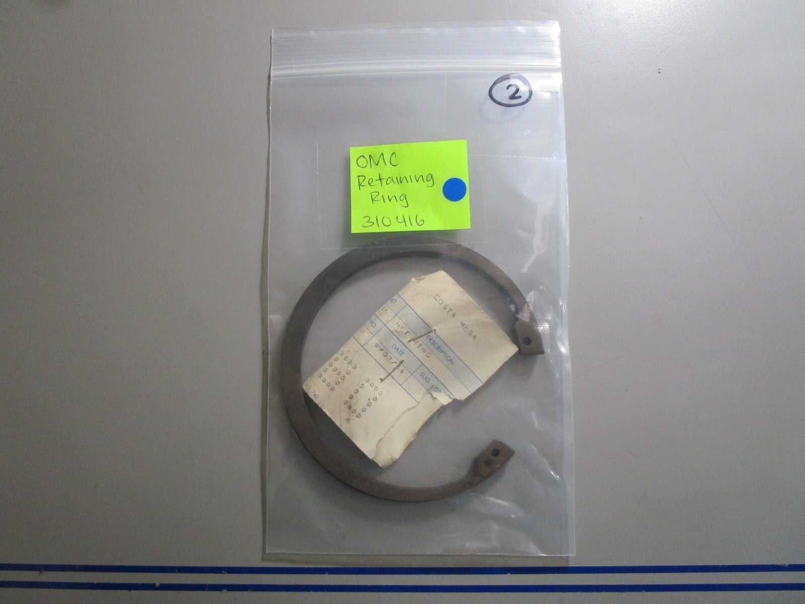 *NEW OEM* 0810 OMC Johnson Evinrude Retaining Ring 310416 0310416