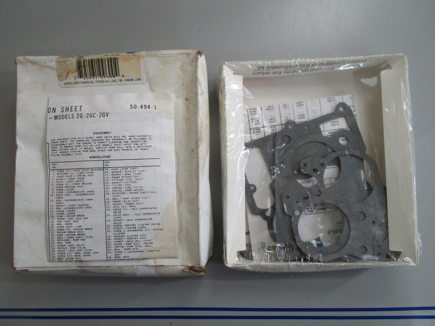 *NEW OEM* 0820 Mercury Quicksilver Carburetor Repair Kit 1397-8760