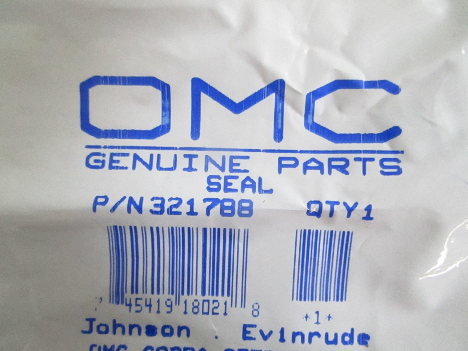 NEW OEM 321788 0321788 OMC Johnson Evinrude Seal 0820