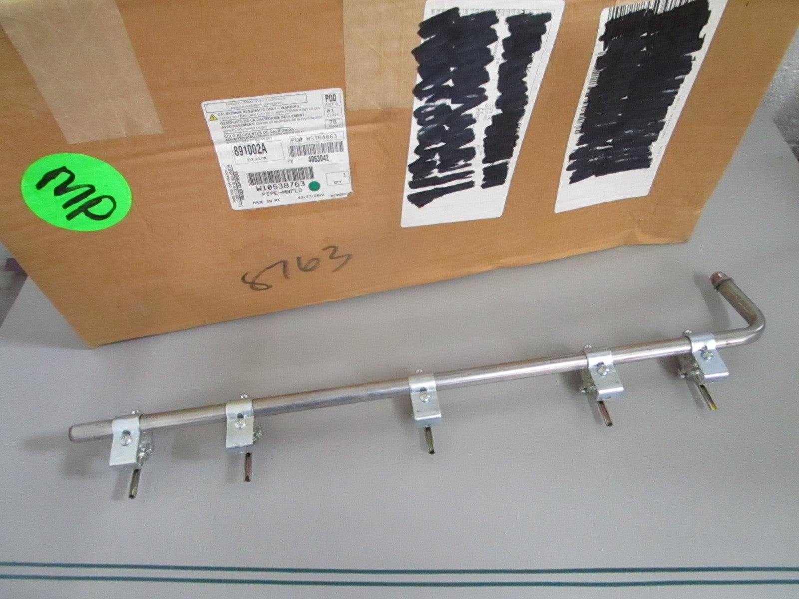 Whirlpool W10538763 Refrigerator Pipe Manifold NEW OEM Factory Certified 0820