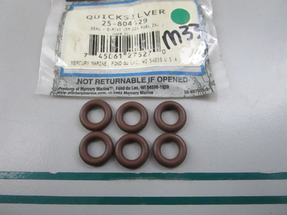 NEW OEM (LOT OF 6) 25-804529 Mercury Quicksilver O-Ring 0810