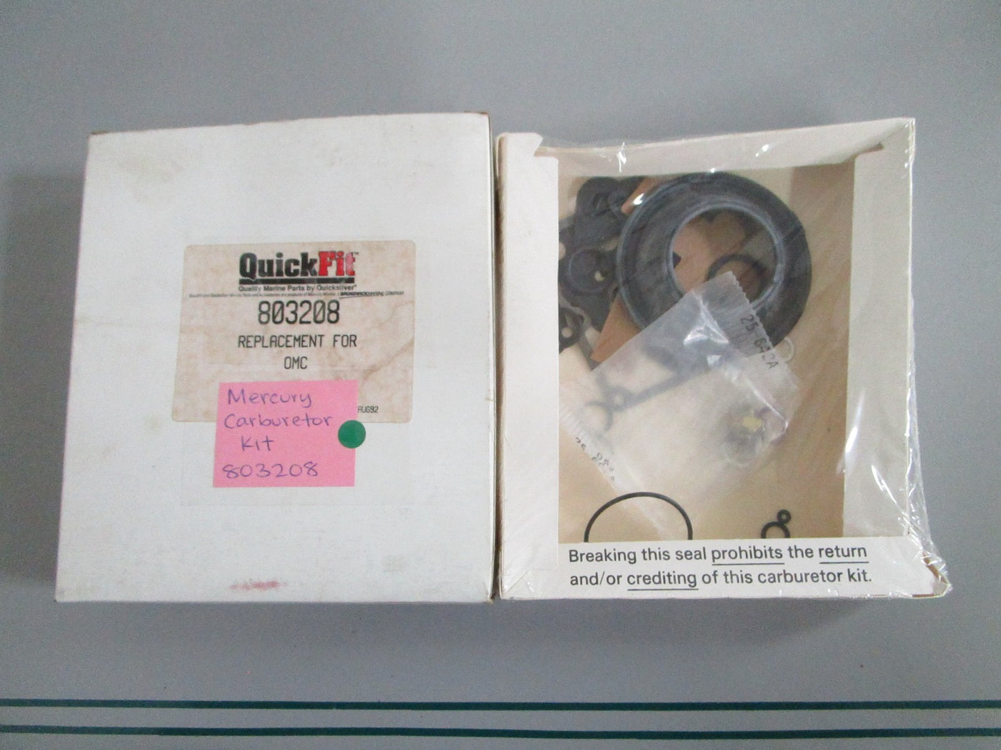 NEW 803208 Mercury QuickFit Carburetor Kit 0820