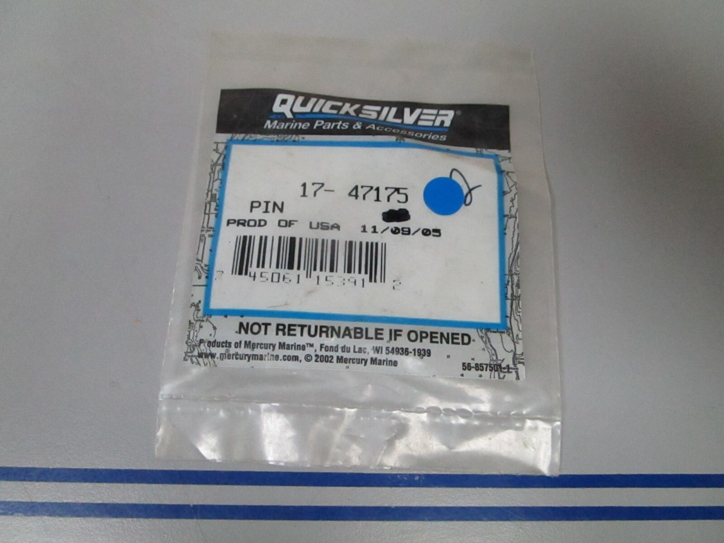 *NEW OEM* (LOT OF 2) 0810 Mercury Quicksilver Pin 17-47175