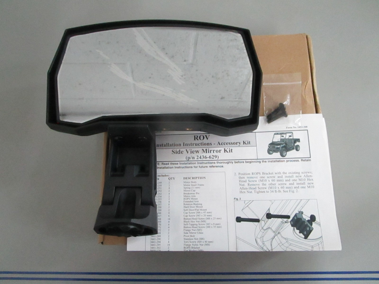*NEW OEM* 0820 Arctic Cat Side View Mirror 2436-629