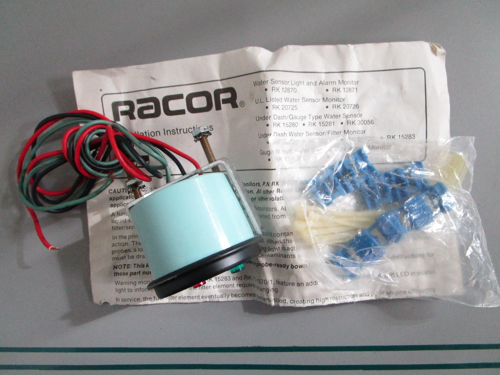 NEW OEM RK11-570 RK11-1571 Racor 3-Wire Water Alarm Gauge Kit 0820