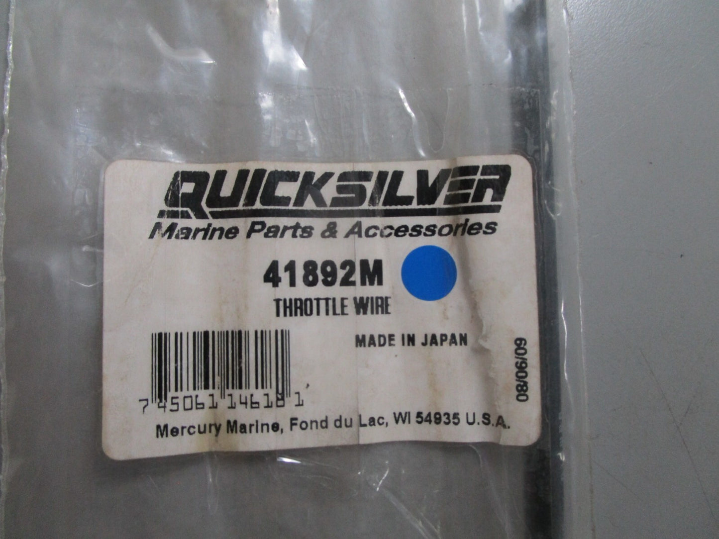 *NEW OEM* 0810 Mercury Quicksilver Throttle Wire 41892M