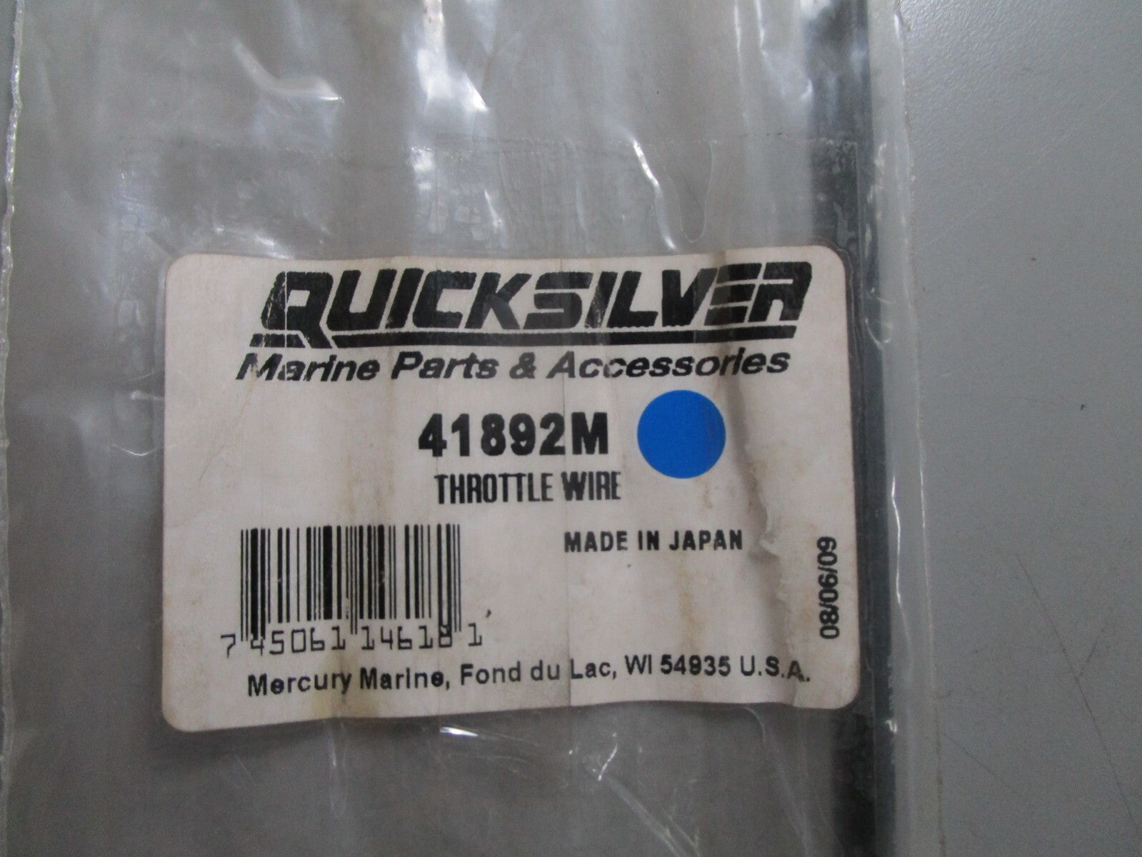 *NEW OEM* 0810 Mercury Quicksilver Throttle Wire 41892M