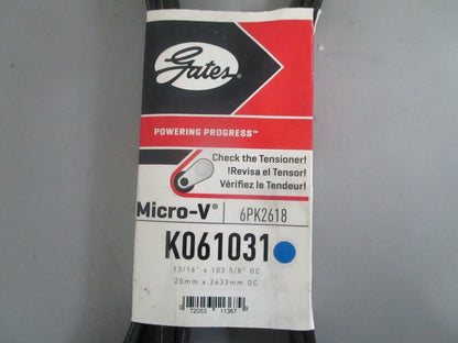 NEW K061031 Gates Micro-V Serpentine Belt 0820