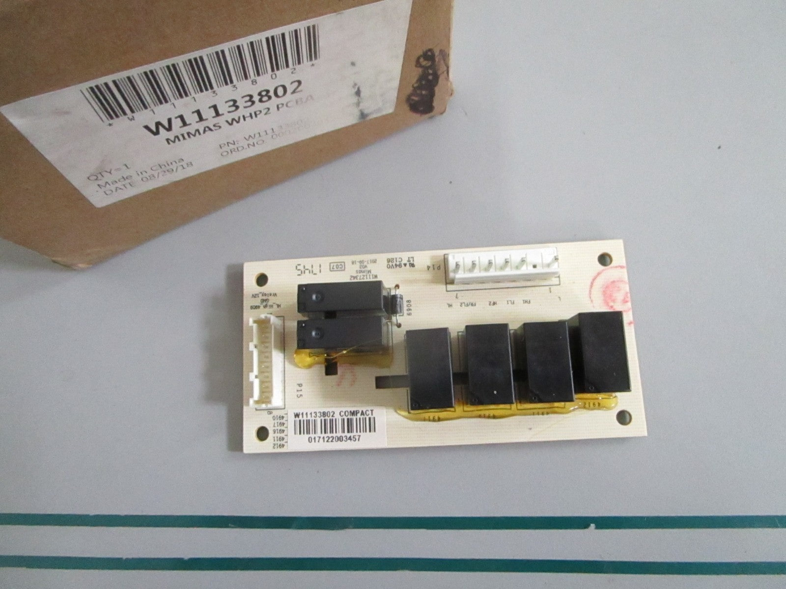 Whirlpool NEW OEM Microwave Hood Control Board PCBA W11133802 NOS Genuine 0820