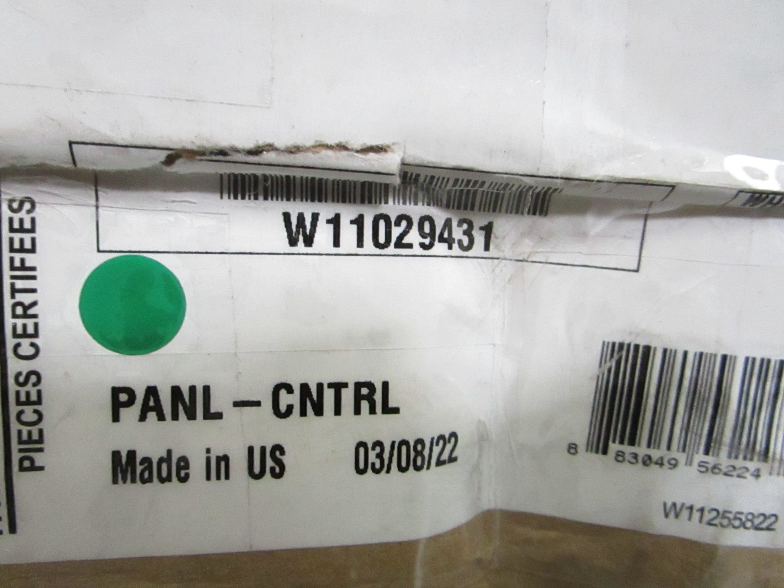 KitchenAid Whirlpool NEW OEM Range Control Panel W11029431 NOS Genuine Part 0820