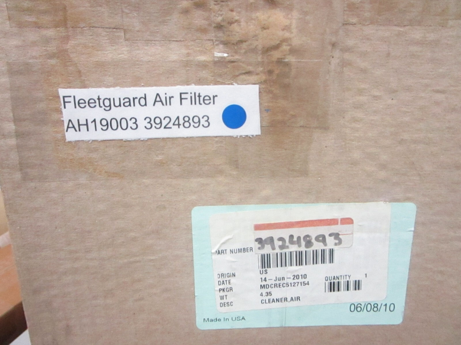 *NEW OEM* 0720 Fleetguard Air Filter AH19003 3924893