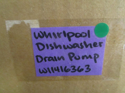 Whirlpool W11416363 NEW OEM Dishwasher Pump Motor Assembly Maytag MDB4949 0820