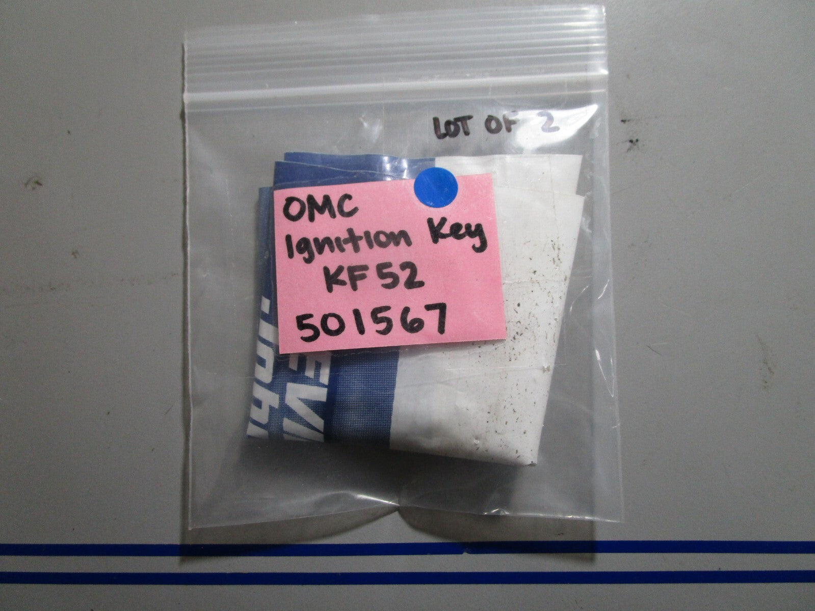 *NEW OEM* (LOT OF 2) 0810 OMC Johnson Evinrude Ignition Key KF52 501567 0501567