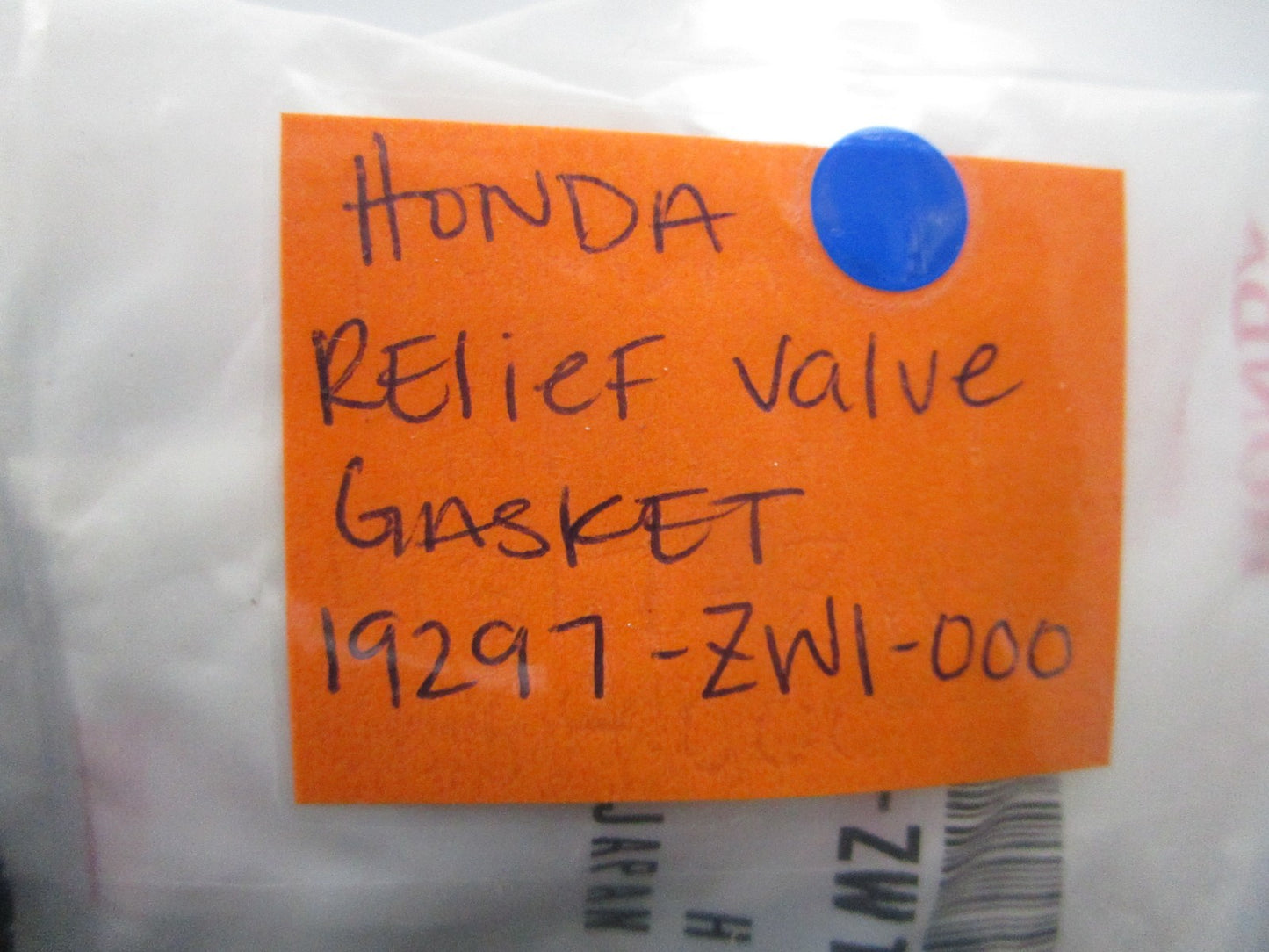 *NEW OEM* 0720 Honda Relief Valve Gasket 19297-ZW1-000