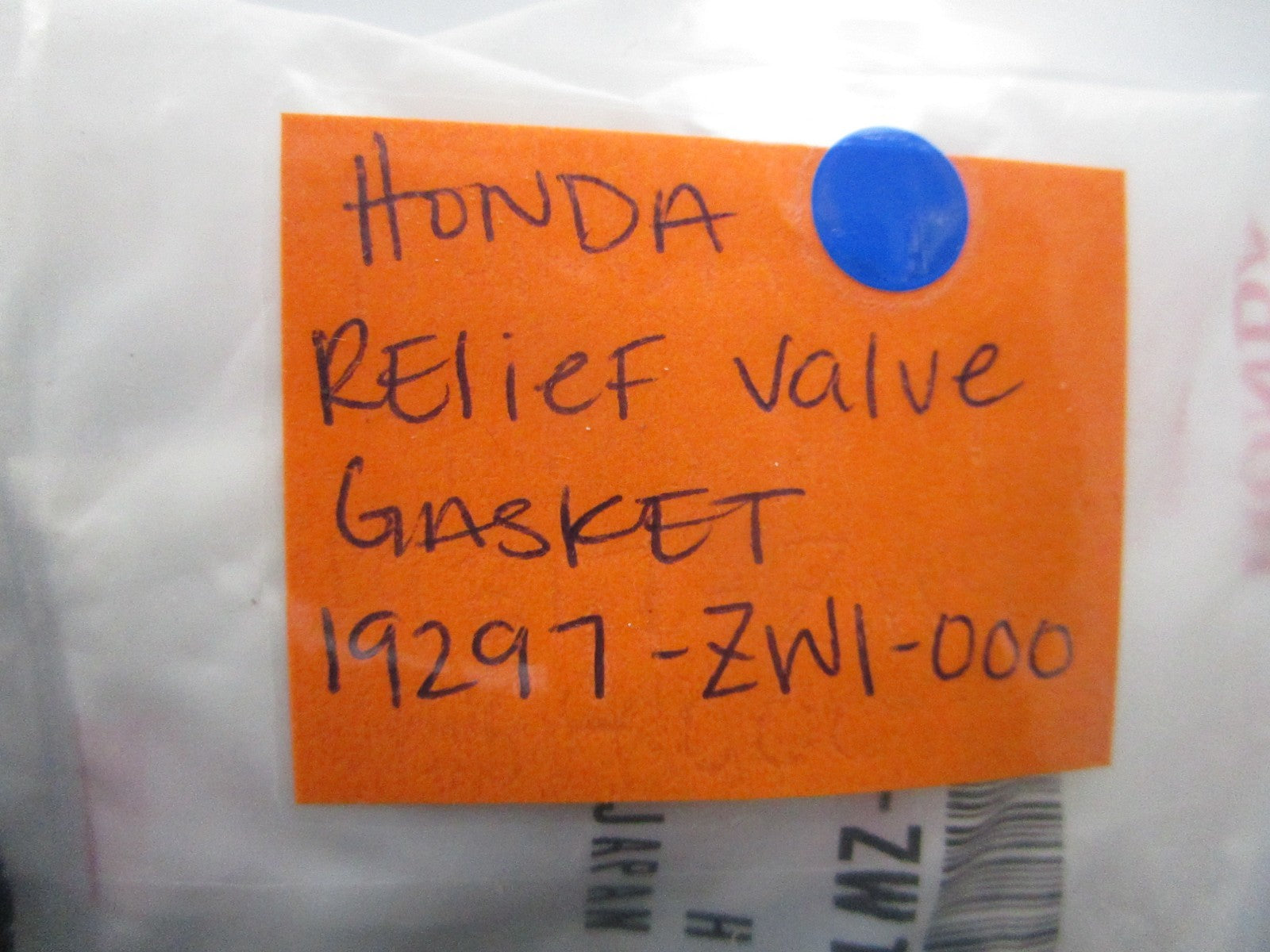 *NEW OEM* 0720 Honda Relief Valve Gasket 19297-ZW1-000