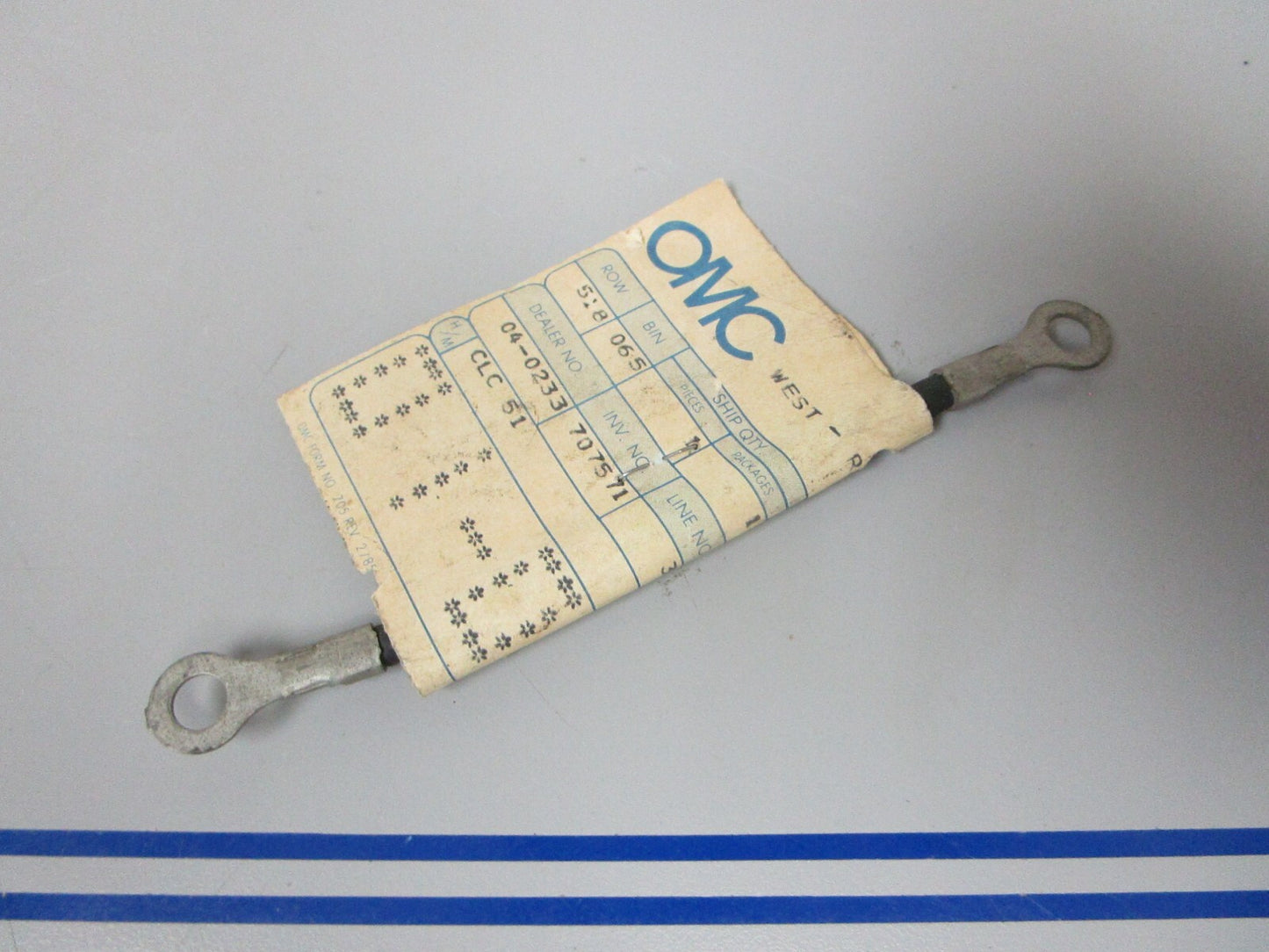 *NEW OEM* 0810 OMC Johnson Evinrude Ground Lead Assembly 583051 0583051