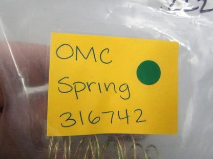 NEW OEM (LOT OF 2) 316742 0316742 OMC Johnson Evinrude Spring 0810