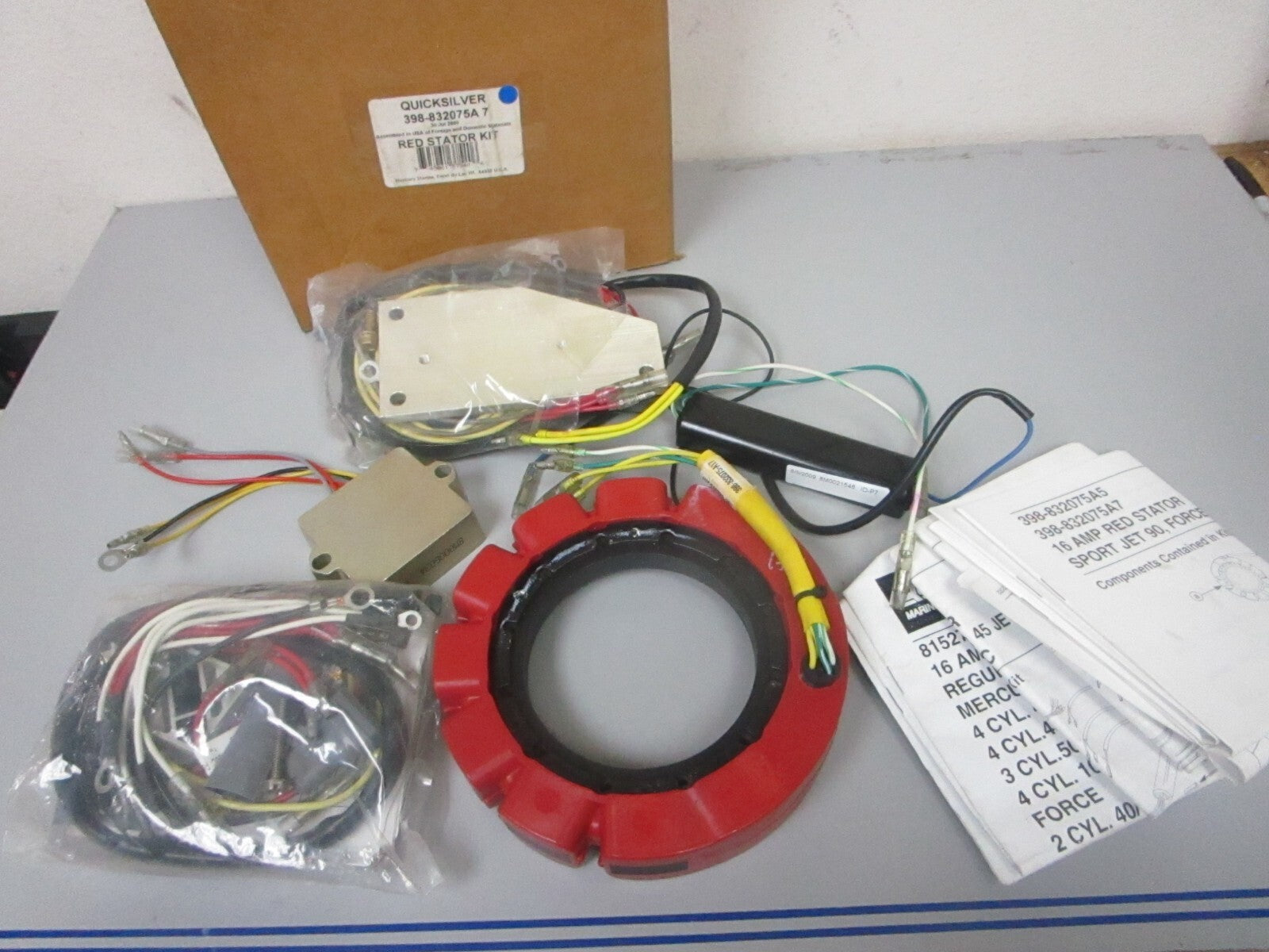 *NEW OEM* 0720 Mercury Quicksilver Red Stator Kit 398-832075A7