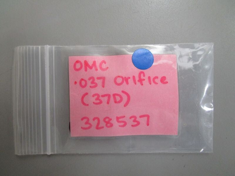 *NEW OEM* 0770 OMC Johnson Evinrude .037 Orifice (37D) 328537 0328537