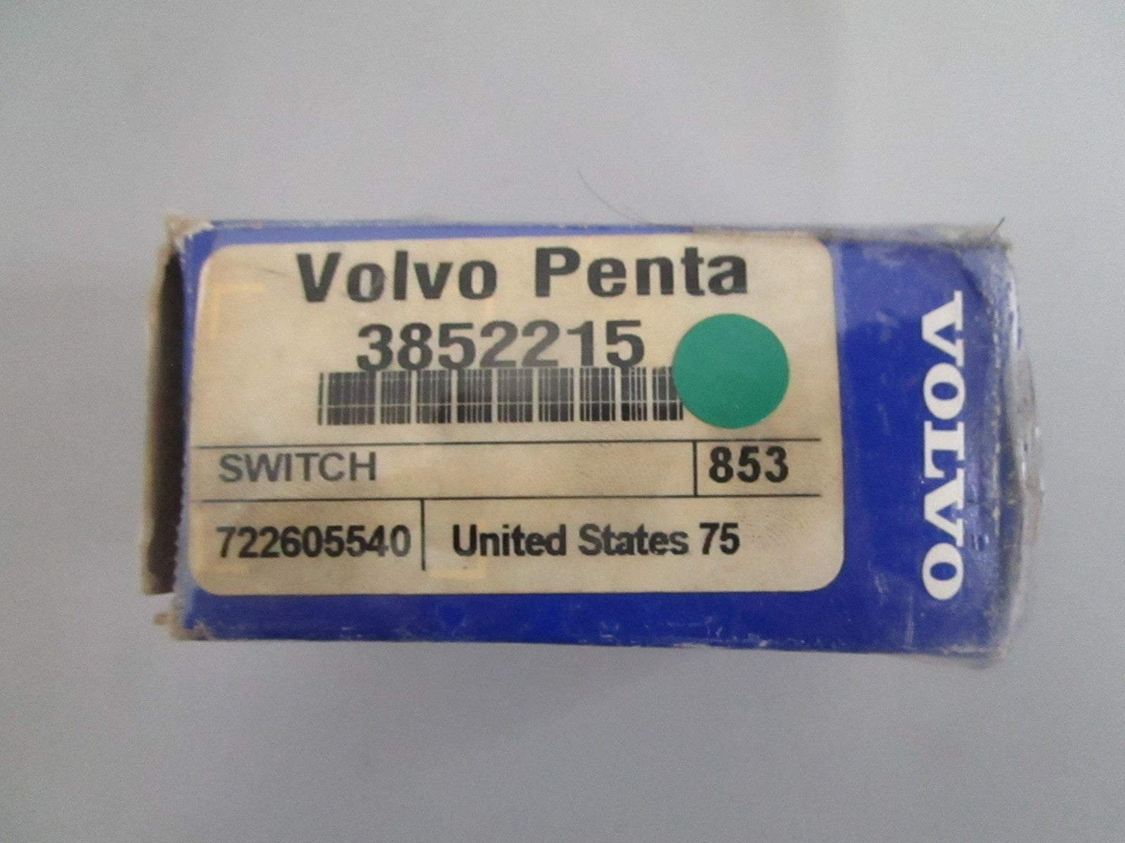 Volvo Penta 3852215 Oil Pressure Switch 3.0L 4.3L 5.0L 5.7L 8.1L NEW OEM 0820