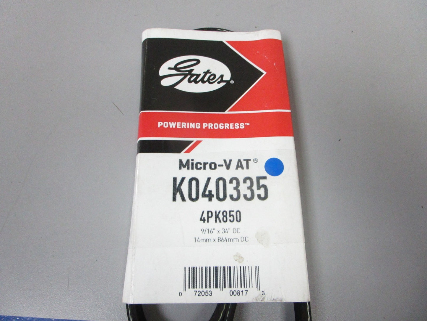 NEW K040335 Gates Micro-V 9/16" x 34" Serpentine Belt 0720
