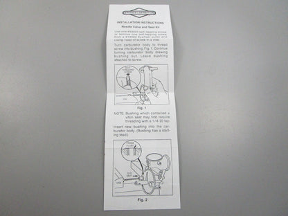 NEW OEM 394683 Briggs & Stratton Needle/Seat Kit 0810
